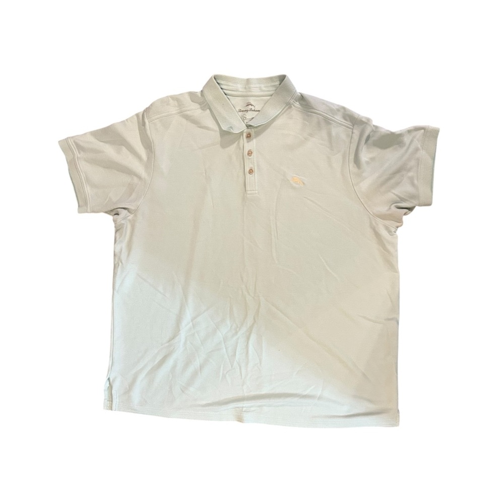 Tommy Bahama Mens 2XLT Light Blue Polo‎ Shirt EUC